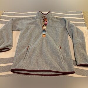 Burton Gray Fleece with Maroon Accents
